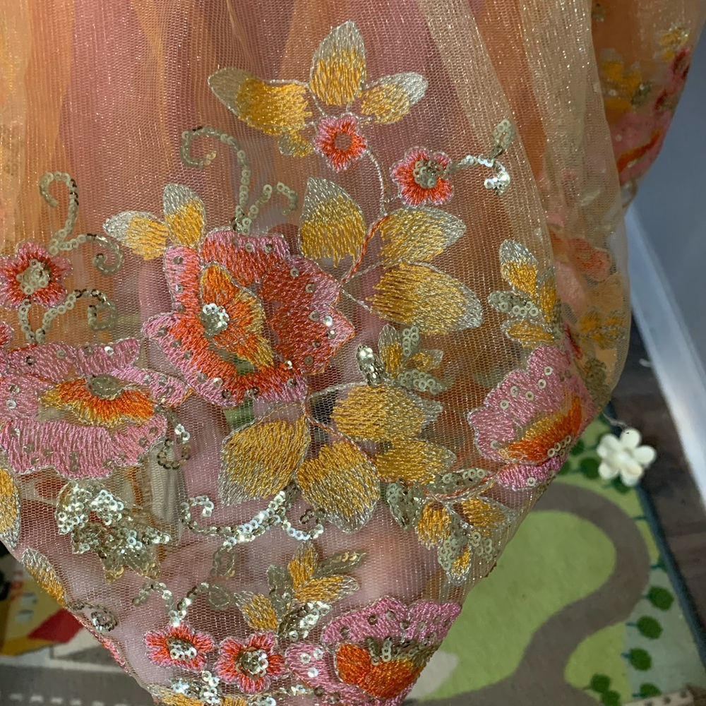 Charming Pink and Orange Dance Costume - Picture 3 of 11